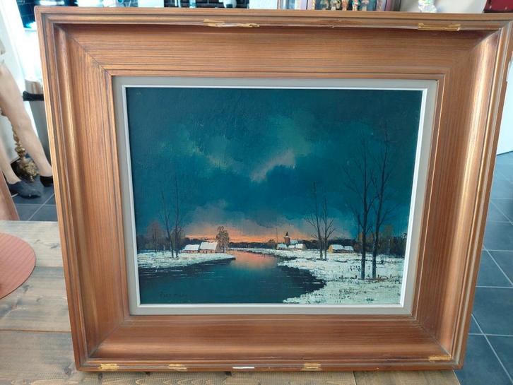 Schilderij op doek Piet Mees, Antiek en Kunst, Kunst | Schilderijen | Klassiek, Ophalen of Verzenden