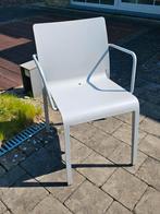 Lichtgrijze metalen tuinstoelen (9st) met kussens, Tuin en Terras, Ophalen, Zo goed als nieuw