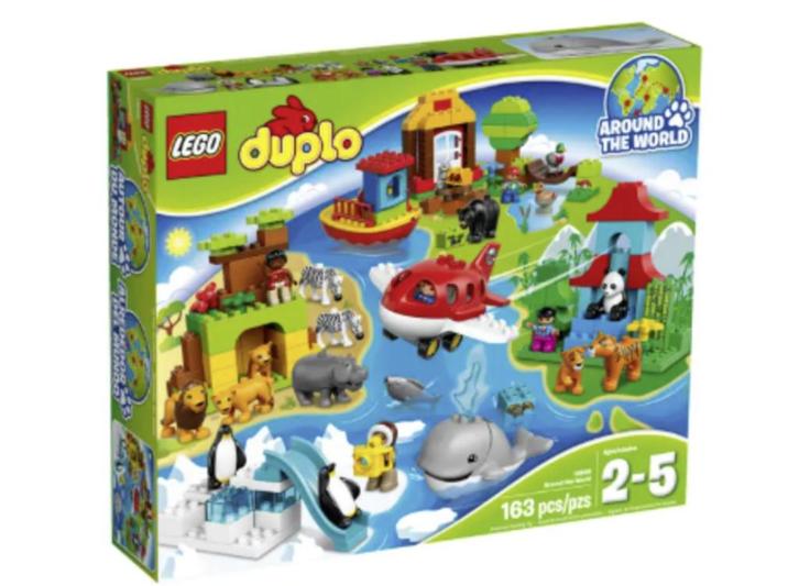 Duplo - Dierentuin - Rond de Wereld #10805, Kinderen en Baby's, Speelgoed | Duplo en Lego, Gebruikt, Duplo, Complete set, Ophalen of Verzenden