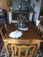 Tafel (uitschuifbaar) en 6 stoelen, Huis en Inrichting, Ophalen, Gebruikt