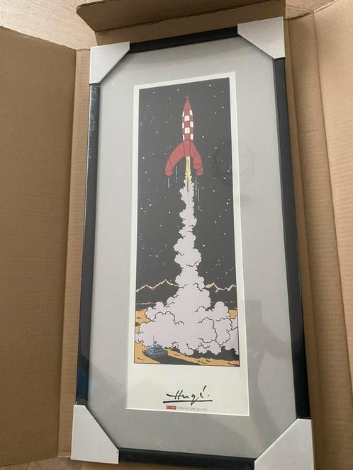 Tintin - Lithographie limitée et numérotée thème lune, Antiek en Kunst, Kunst | Litho's en Zeefdrukken, Ophalen of Verzenden
