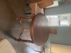 Tafel en stoelen, Huis en Inrichting, Ophalen, Gebruikt, 100 tot 150 cm, Teakhout