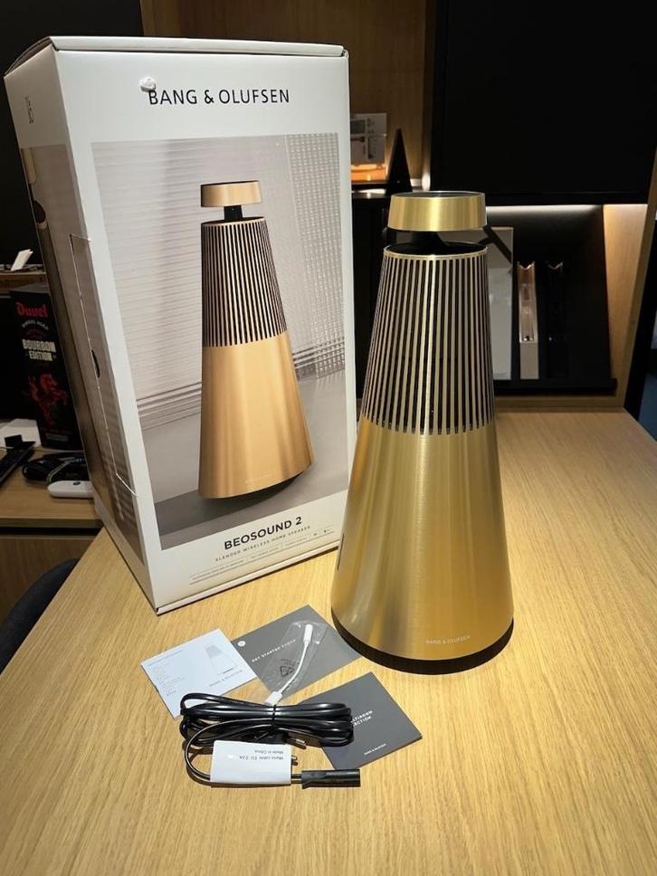 Bang & Olufsen Beosound 2 3th Gen Gold Tone Multiroom - B&O, TV, Hi-fi & Vidéo, Enceintes, Comme neuf, Haut-parleurs Frontaux, Arrière ou Stéréo