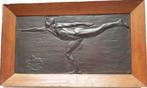 Art Deco Bronzen Plaquette - G. Collard - L. 73 cm., Antiek en Kunst, Antiek | Brons en Koper, Ophalen of Verzenden, Brons