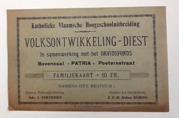 Volksontwikkeling Diest - Programma 1937-1938 Zaal Patria beschikbaar voor biedingen