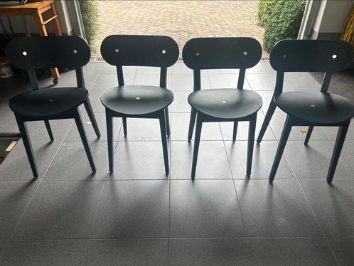 Set van 4 originele Billiani stoelen – zwart hout, Huis en Inrichting, Stoelen, Zo goed als nieuw, Hout, Zwart, Ophalen