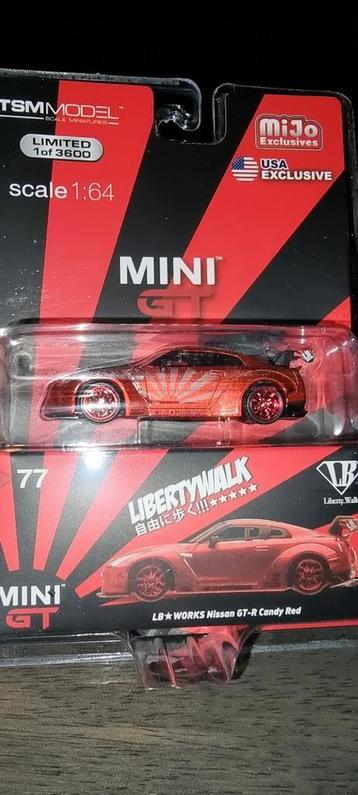 Mini GT LBWorks, Nissan GT-R, rouge bonbon, Mijo, États-Unis