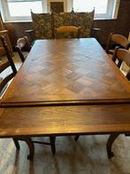 Houten vintage antieken eettafel tafel uitrekbaar, Antiek en Kunst, Ophalen