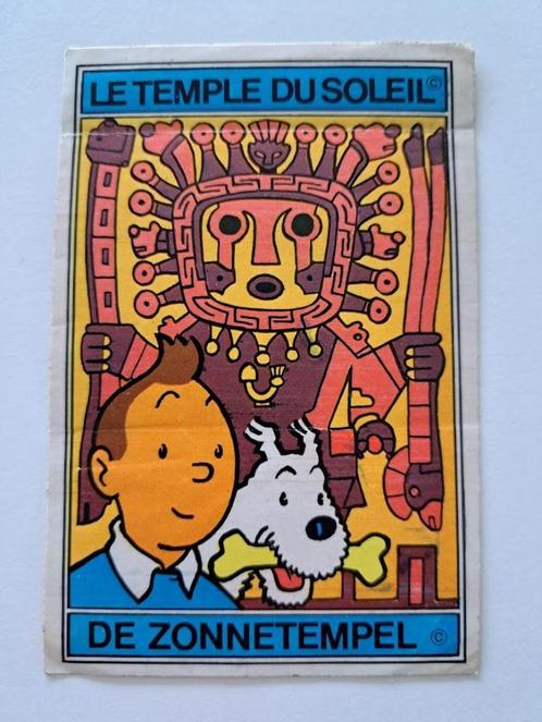 Autocollant ancien - Tintin - Tin Tin - Le Temple du Soleil, Collections, Autocollants, Comme neuf, Bande dessinée ou Dessin animé