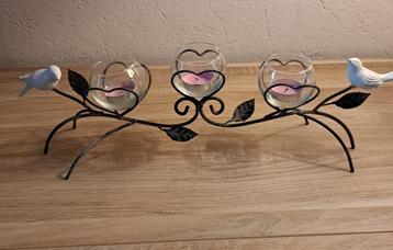 Beau bougeoir métal pour 3 bougies beschikbaar voor biedingen