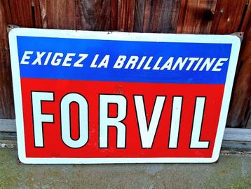 Groot XXL emaille reclamebord voor FORVIL uit de 50'r jaren. beschikbaar voor biedingen