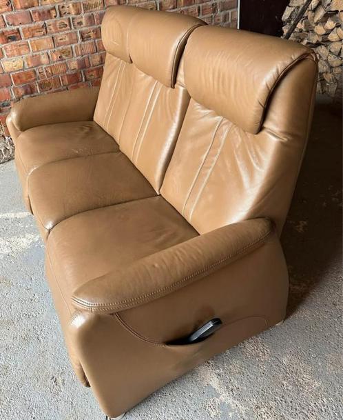 GRATIS AF TE HALEN 3-zit met elektrische relaxfunctie, Huis en Inrichting, Fauteuils, Gebruikt, Leer, 125 cm of meer, 75 tot 100 cm