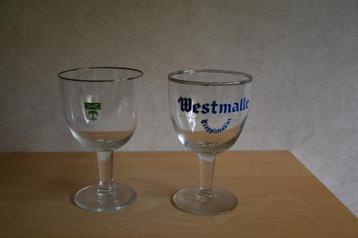 Twee trappist bierglazen beschikbaar voor biedingen