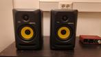 2x KRK rokit5 met kabels, Musique & Instruments, Enlèvement ou Envoi, Comme neuf