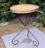 Vintage tafeltje., Ophalen, Gebruikt, Metaal of Aluminium, Rond