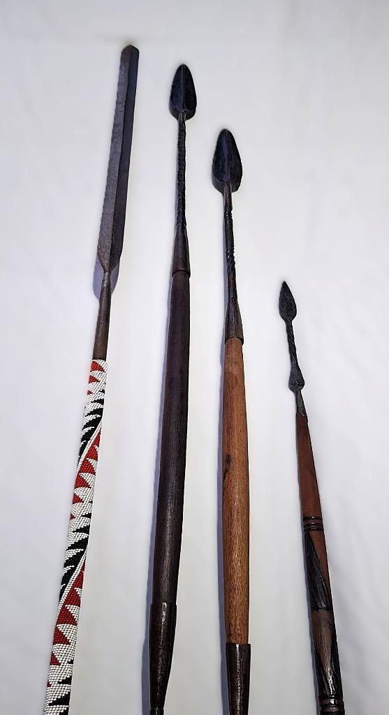 Originele  Afrikaanse Jachtsperen van de Maasaï Stam, Antiek en Kunst, Kunst | Niet-Westerse kunst, Ophalen of Verzenden