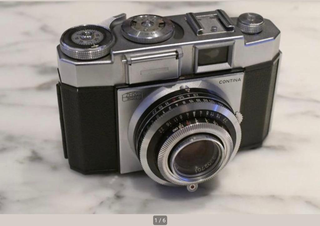 Zeiss Ikon Contina III 529/24 avec Pantar 45mm/2.8 et étui, Collections, Appareils photo & Matériel cinématographique, Appareils photo