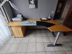 Bureau in goede staat met ladeblok, kast en stoel, Maison & Meubles, Enlèvement, Utilisé, Réglable en hauteur, Bureau