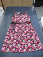 Jurk zomer vintage Modell 40 rood bloem, zonder mouw, Ophalen of Verzenden, Gedragen, Maat 38/40 (M), Rood