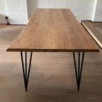 Juntoo Tafel Bruto Teak / Trentino Zwart Metaal, Ophalen, 100 tot 150 cm, 200 cm of meer, Scandinavian