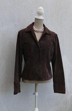 L bruine leren jas met split, Kleding | Dames, Jassen | Winter, Ophalen of Verzenden, Gedragen, Maat 38/40 (M), Bruin