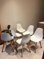 6 witte eetkamer stoelen, goede staat, Huis en Inrichting, Ophalen, Zo goed als nieuw