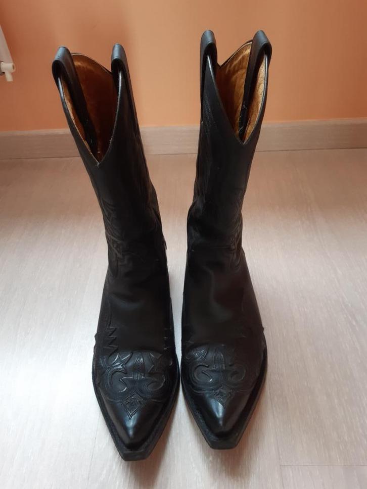Cowboyboots in echt leder, Kleding | Dames, Schoenen, Gedragen, Hoge laarzen, Zwart, Ophalen
