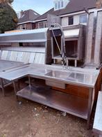 Rvs inox wastafel met douchekraan werktafel werkbank horeca, Enlèvement, Comme neuf