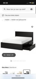 Ikea Malm twee persoonsbed. 160x200., Huis en Inrichting, Slaapkamer | Bedden, Ophalen, Zo goed als nieuw