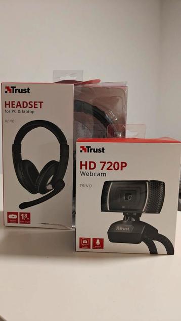 Casque Trust + Webcam, Enlèvement ou Envoi, Comme neuf