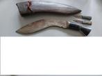 Oude Kukri Keris Kris mes Indonesië machete + 2 kleine mesje, Ophalen of Verzenden