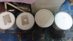 Set van 4 witte aardewerken slush-emmers, Ophalen