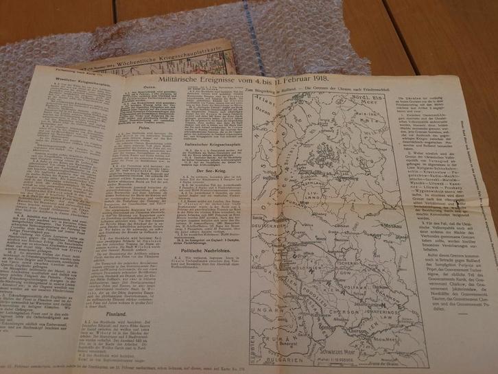 Duitse front kaarten WW1, Verzamelen, Militaria | Algemeen, Ophalen of Verzenden