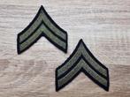US Corporal Stripes WW2, Ophalen of Verzenden, Landmacht, Embleem of Badge
