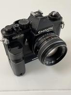 Chinon CM-3 met programmerbare winder en Chinon 55/1.7, Ophalen of Verzenden, Refurbished, Spiegelreflex, Overige Merken