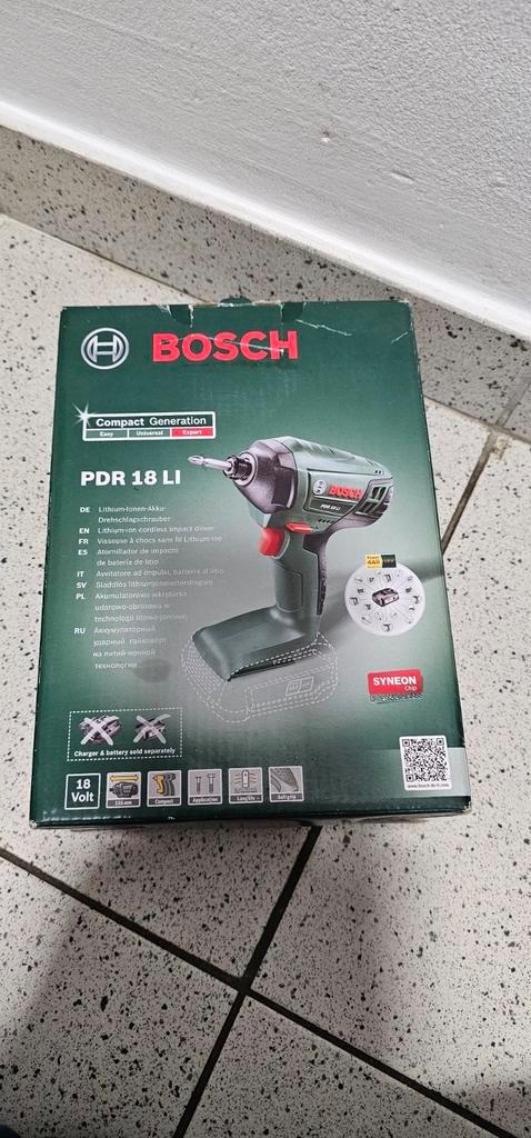 Bosch PDR 18 LI+lader en batterij, Doe-het-zelf en Bouw, Gereedschap | Boormachines, Nieuw, Boor- en Schroefmachine, Ophalen