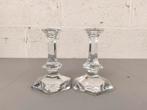 Duo Val Saint Lambert Elysée kandelaars, Antiek en Kunst, Antiek | Glaswerk en Kristal, Ophalen of Verzenden