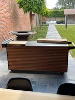 Buitenkeuken in gelakt staal en hout, Tuin en Terras, Buitenkeukens, Ophalen, Zo goed als nieuw