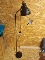 staande lamp , tafellampen , kaarshouder in riet, Ophalen, Zo goed als nieuw, Glas