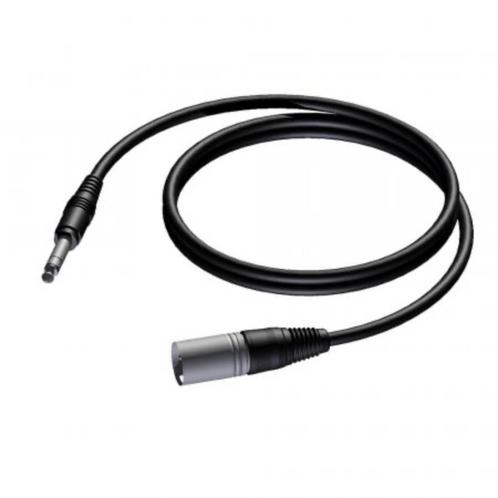 XLR male - jack 6.3mm (adapter) male stereo 1,50 meter, Muziek en Instrumenten, Kabels en Stekkers, Zo goed als nieuw, Microfoon