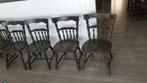 Chaises anciennes, 6 pièces provenant d'un café brun. Chaise, Enlèvement