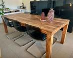 Eettafel teak 220cm op 100cm - prachtstaat!!!, Ophalen, Zo goed als nieuw