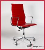 Eames Vitra ea 119 Rood Leder Chroom, Huis en Inrichting, Ophalen of Verzenden, Zo goed als nieuw, Rood, Bureaustoel