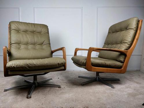 Paire de fauteuils Eugen Schmidt pour Soloform -Allemagne 60, Maison & Meubles, Fauteuils, Comme neuf, Tissus, 50 à 75 cm, 75 à 100 cm