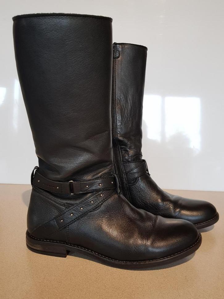 Kipling zwarte lederen laarzen T37, Kinderen en Baby's, Kinderkleding | Schoenen en Sokken, Zo goed als nieuw, Laarzen, Meisje