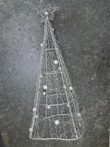 sapin de Noël avec étoile en fil métallique et perles, Divers, Noël, Enlèvement ou Envoi, Comme neuf