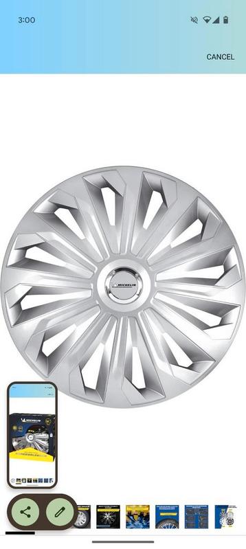 3 Michelin wieldoppen 16inch nieuw beschikbaar voor biedingen