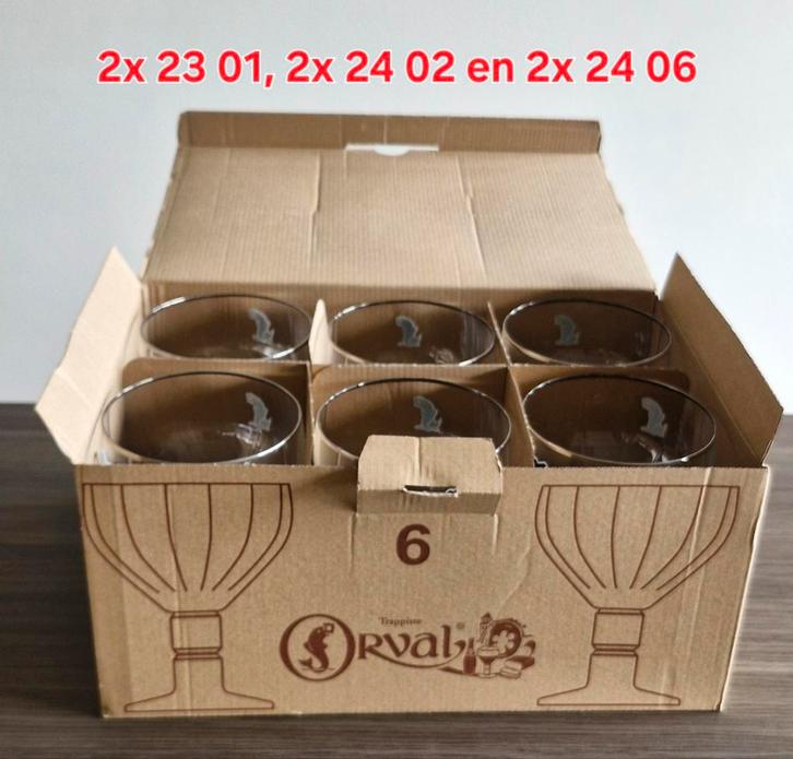 Orval glazen, te koop of ruilen, zie beschrijving, Hobby en Vrije tijd, Overige Hobby en Vrije tijd, Nieuw, Ophalen