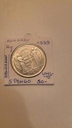 Hongrie 5 pengo 1939 AG RARE en UNC, Enlèvement ou Envoi