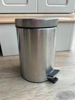 inox pedaalemmer vuilnisbakje, Ophalen, Inox, Met pedaal, Zo goed als nieuw